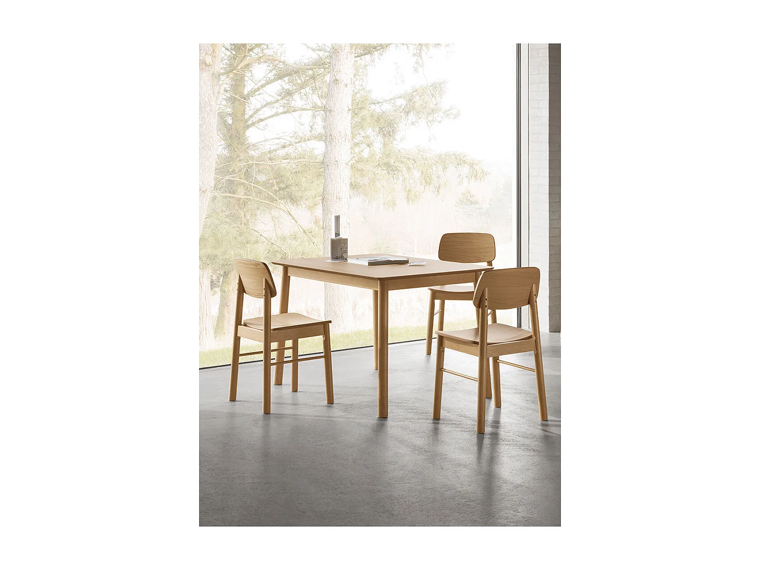 Barlow chaise de salle à manger bois nature.