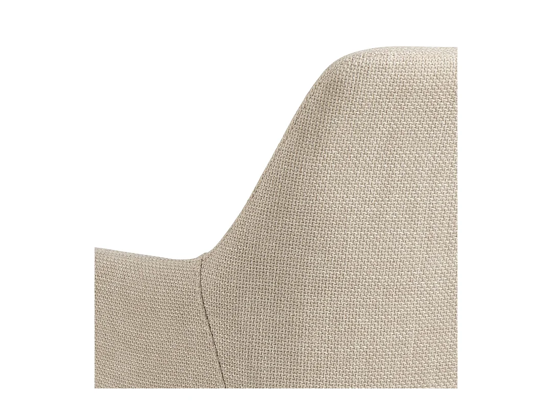Lizzy Esszimmerstuhl Mit Armlehnen Stoff beige.