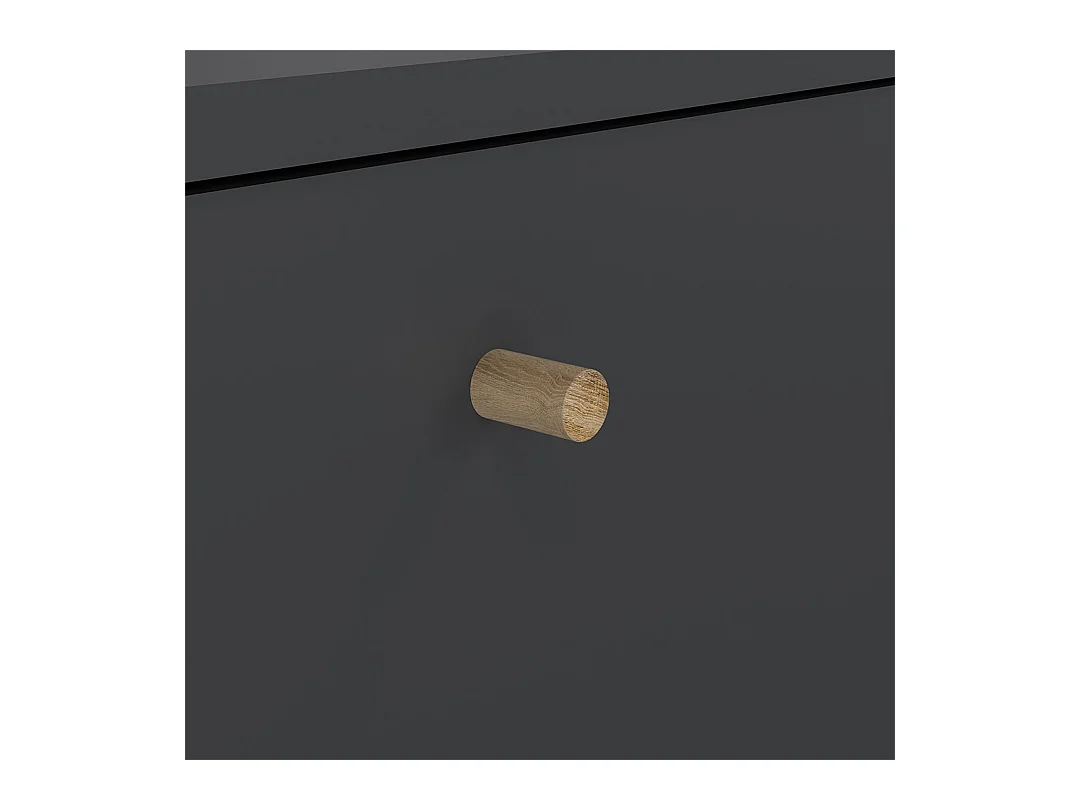 Scarpiera Bodo con 3 ante a soffietto grigio opaco.