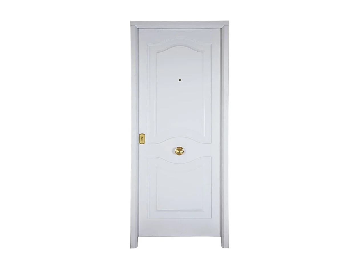 Porte d'entrée CAESAR 80 cm 45 mm en acier - Poignée et serrure : Avec - Sens d'ouverture: Poussant droit
