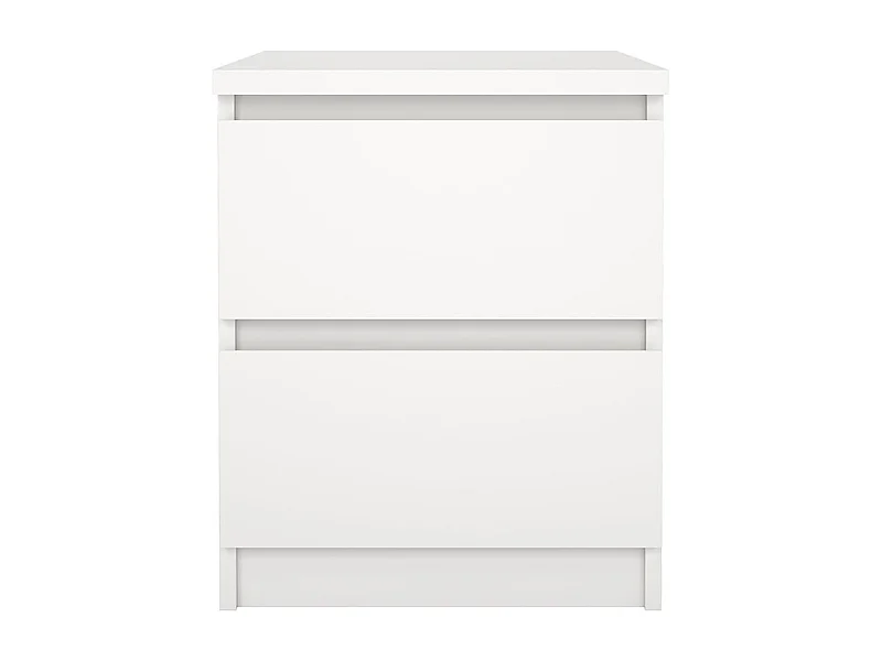 Naia Nachttisch 2 Schubladen weiß.