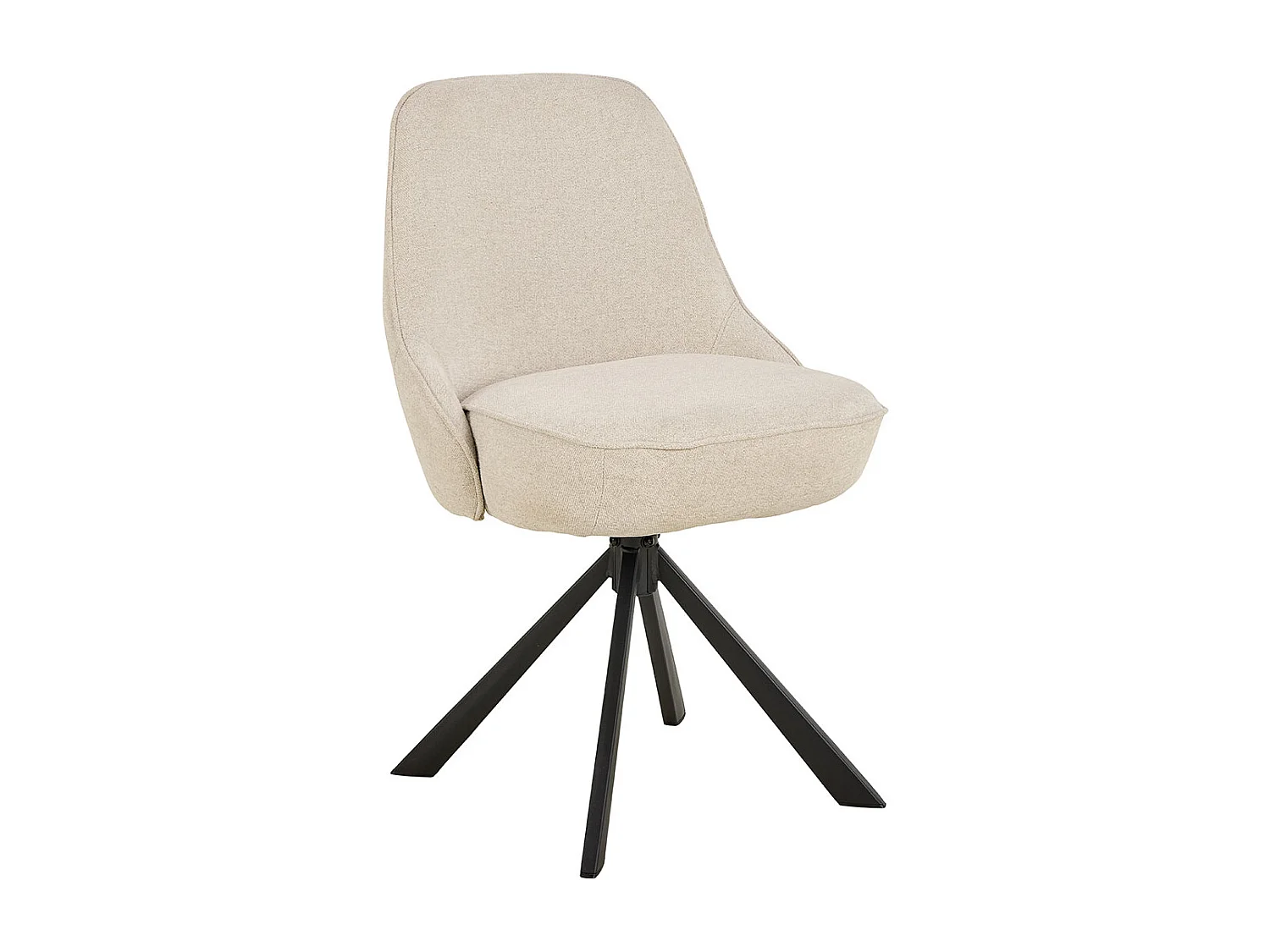 Sedia da pranzo Carlton girevole beige.