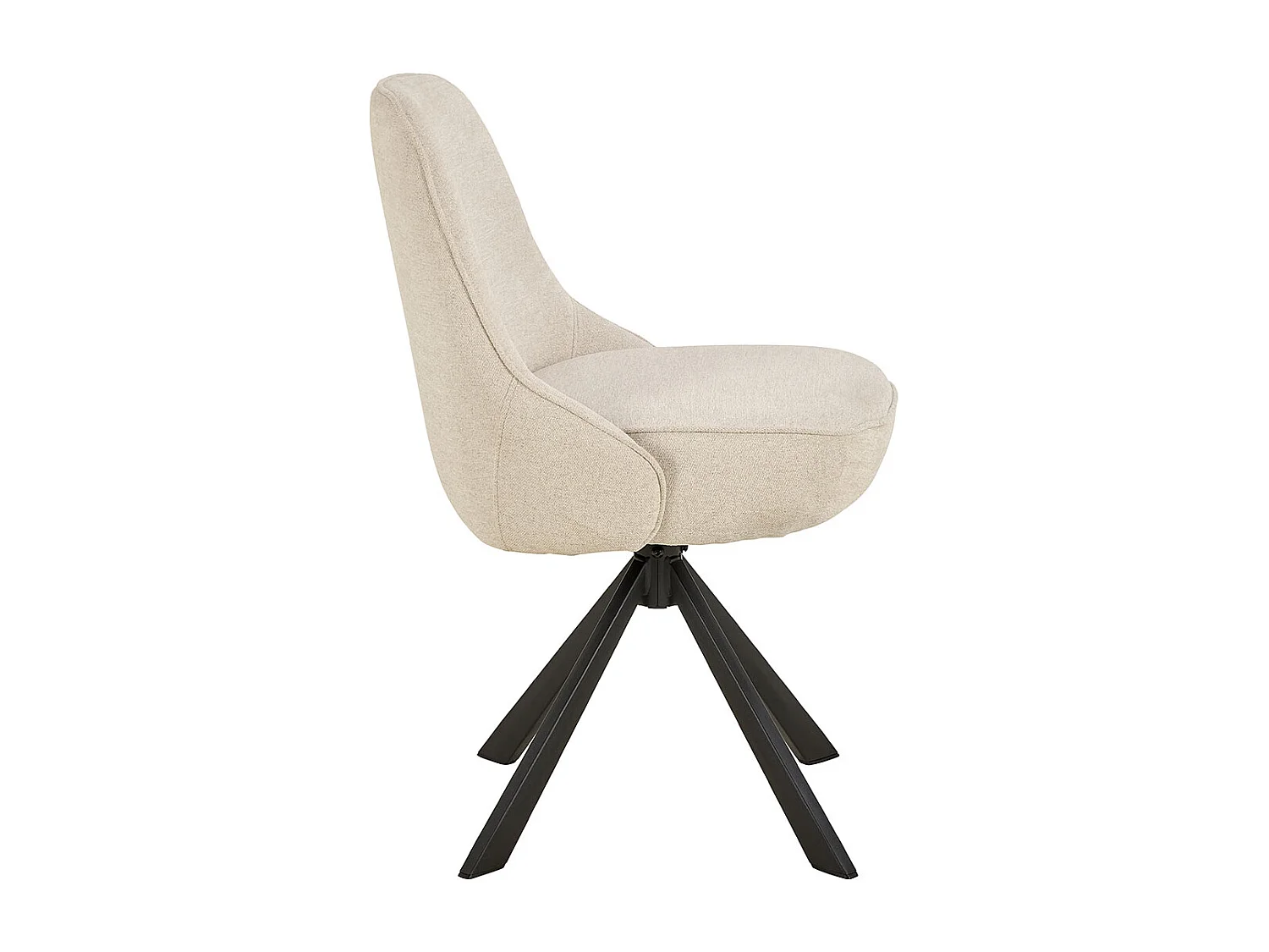 Sedia da pranzo Carlton girevole beige.