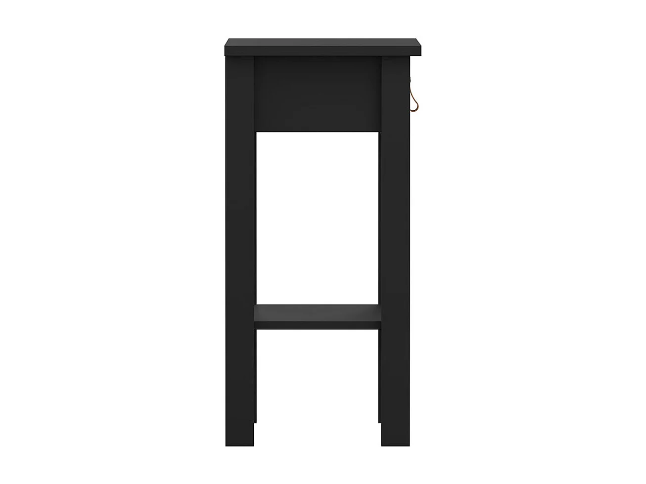 Comodino Madrid 1 cassetto, 1 ripiano nero opaco.