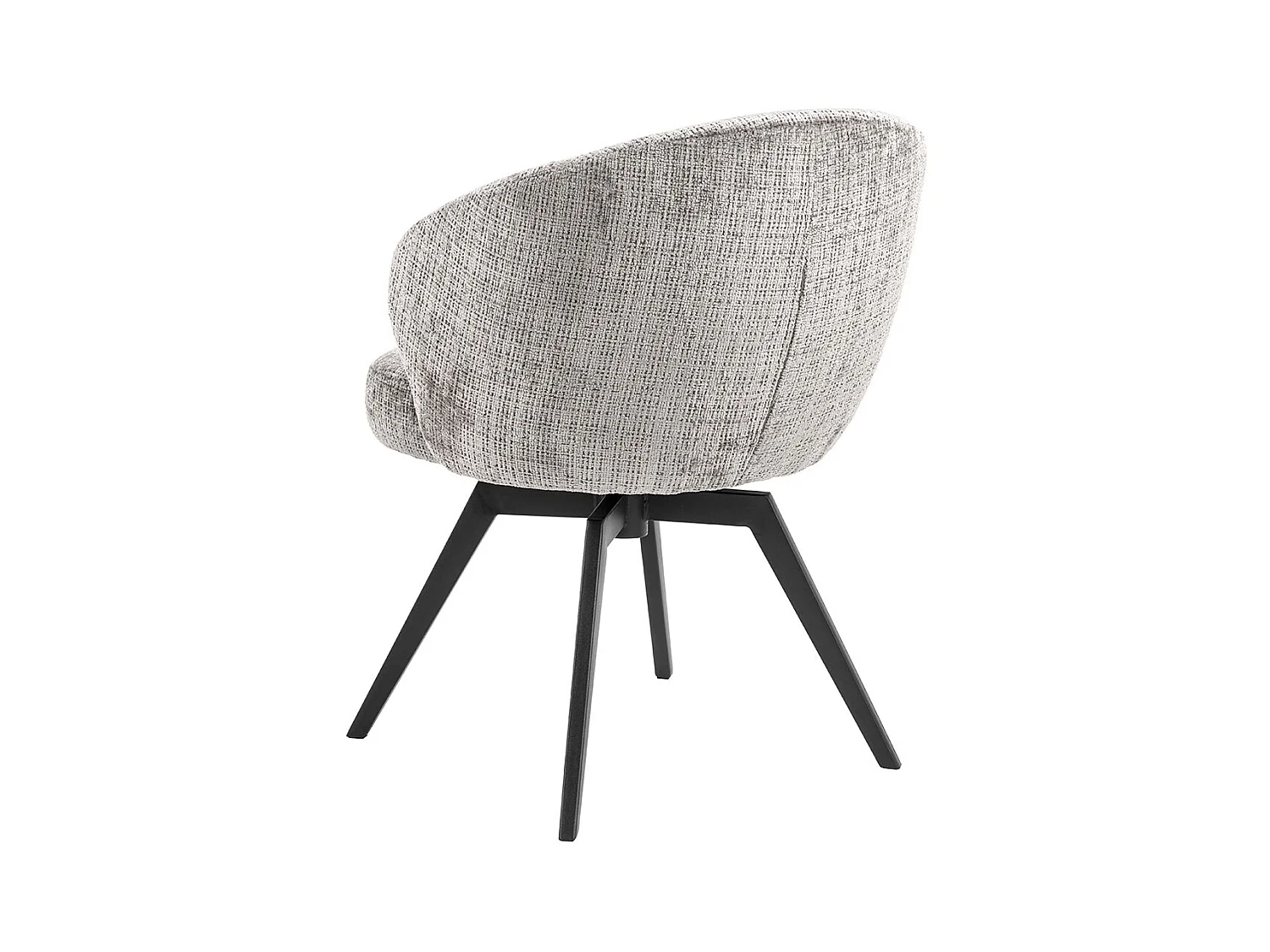 Catalina eetkamerstoel met armleuning chenille grijs.