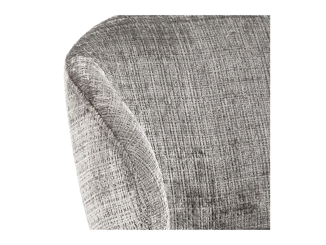 Catalina eetkamerstoel met armleuning chenille grijs.