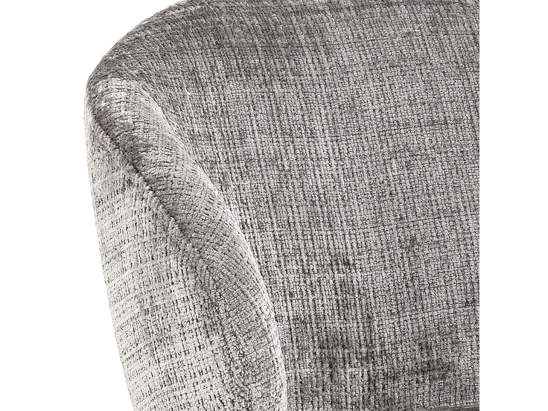 Darlene Esszimmerstuhl Mit Armlehnen Chenille grau.