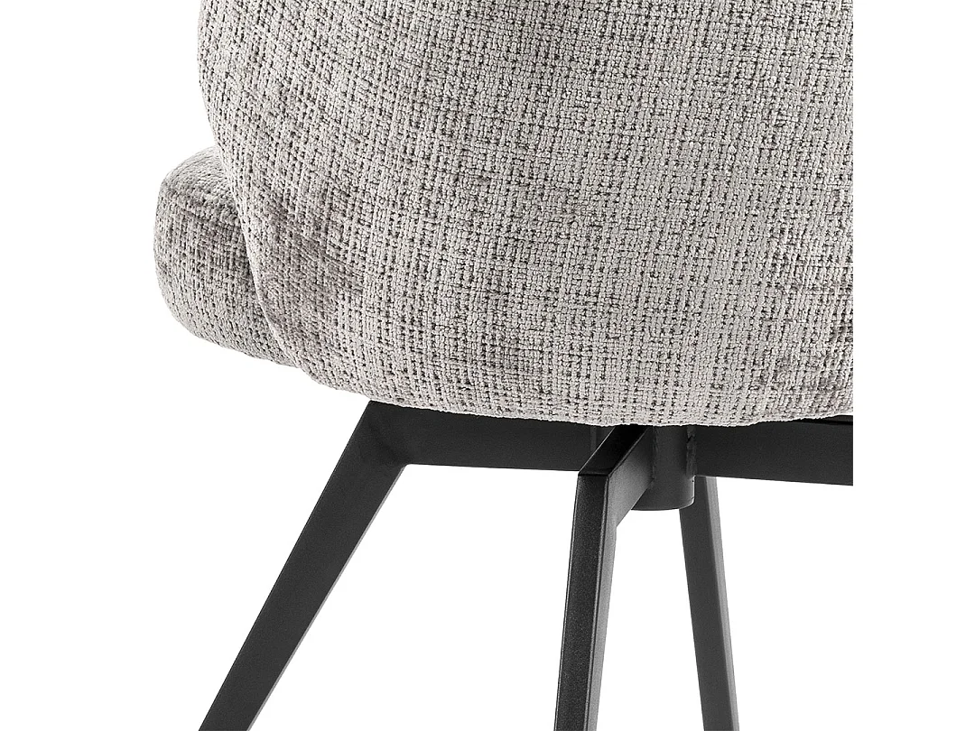 Darlene Esszimmerstuhl Mit Armlehnen Chenille grau.