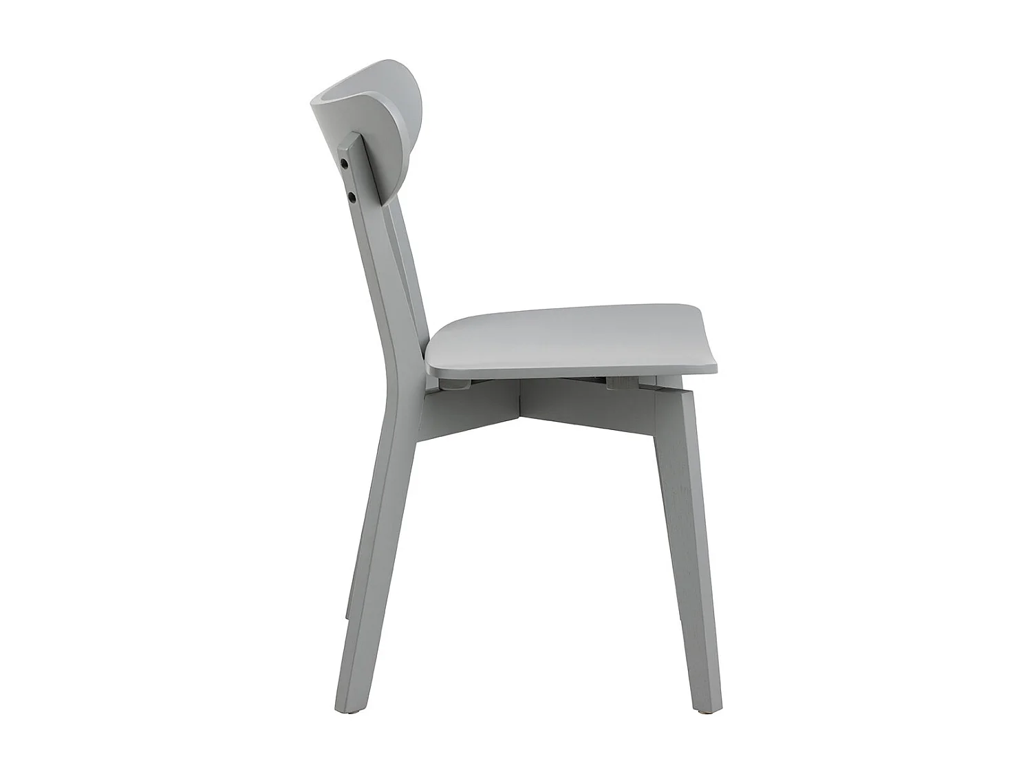 Sedia da pranzo Roxby in legno grigio.