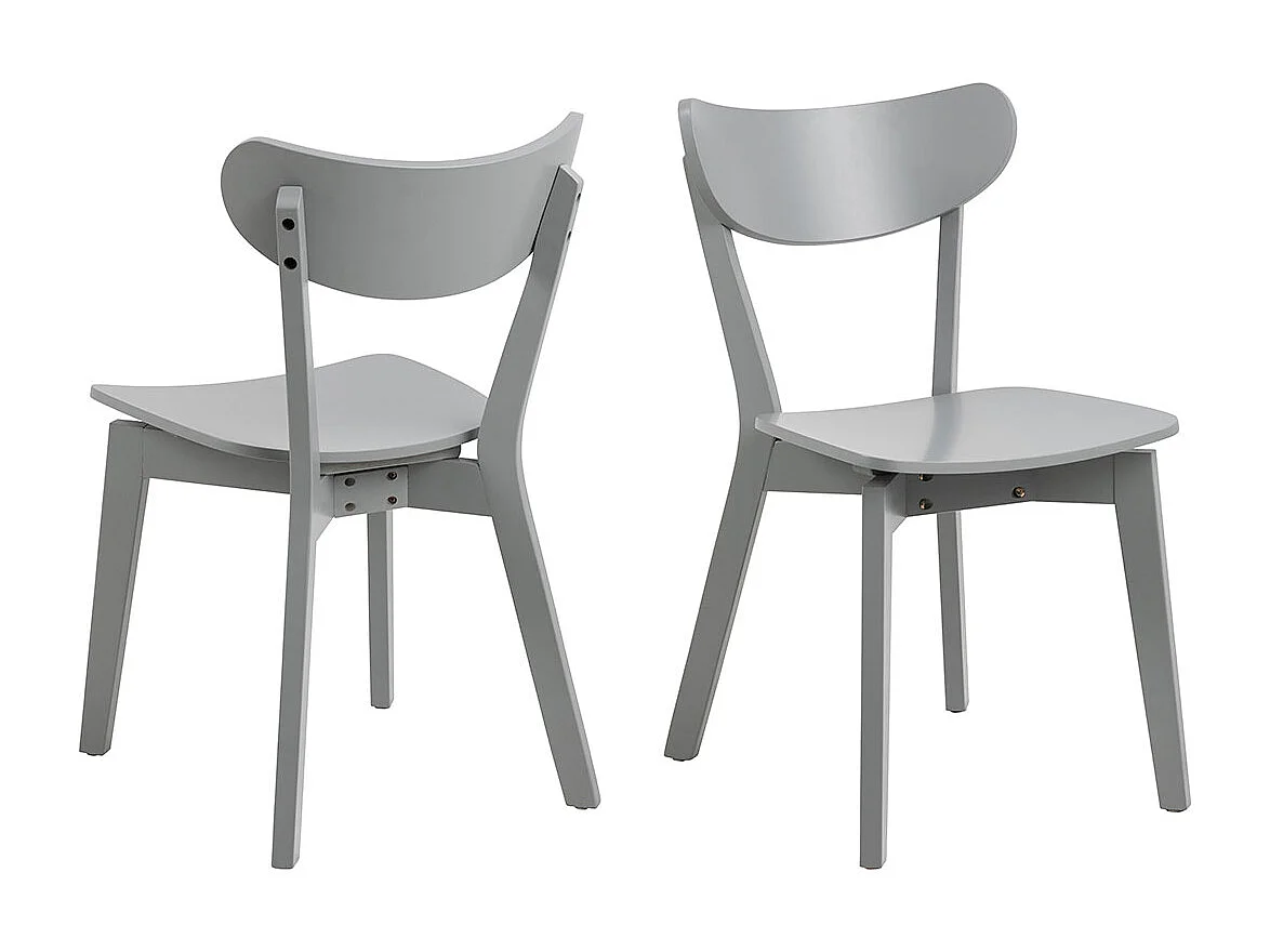 Sedia da pranzo Roxby in legno grigio.