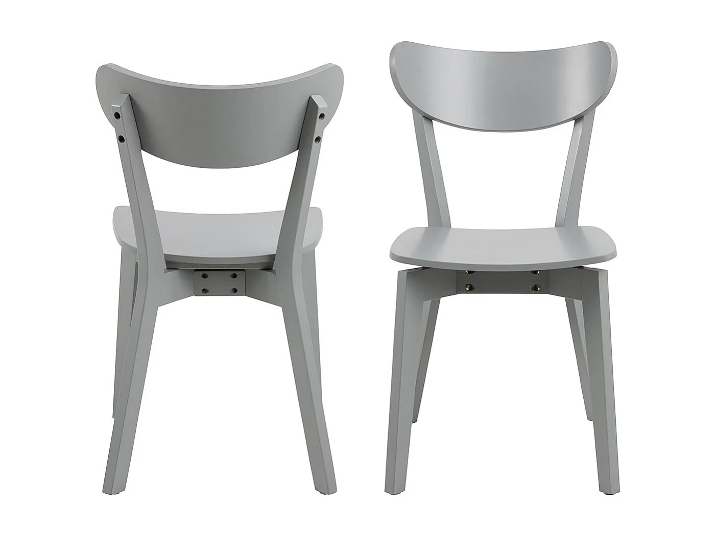 Sedia da pranzo Roxby in legno grigio.