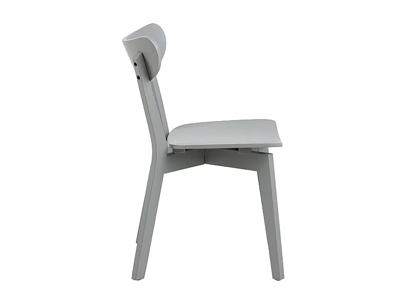 Sedia da pranzo Roxby in legno grigio.