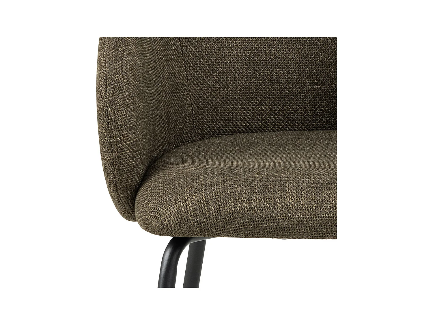 Eleanor chaise de salle à manger avec accoudoirs tissu vert.