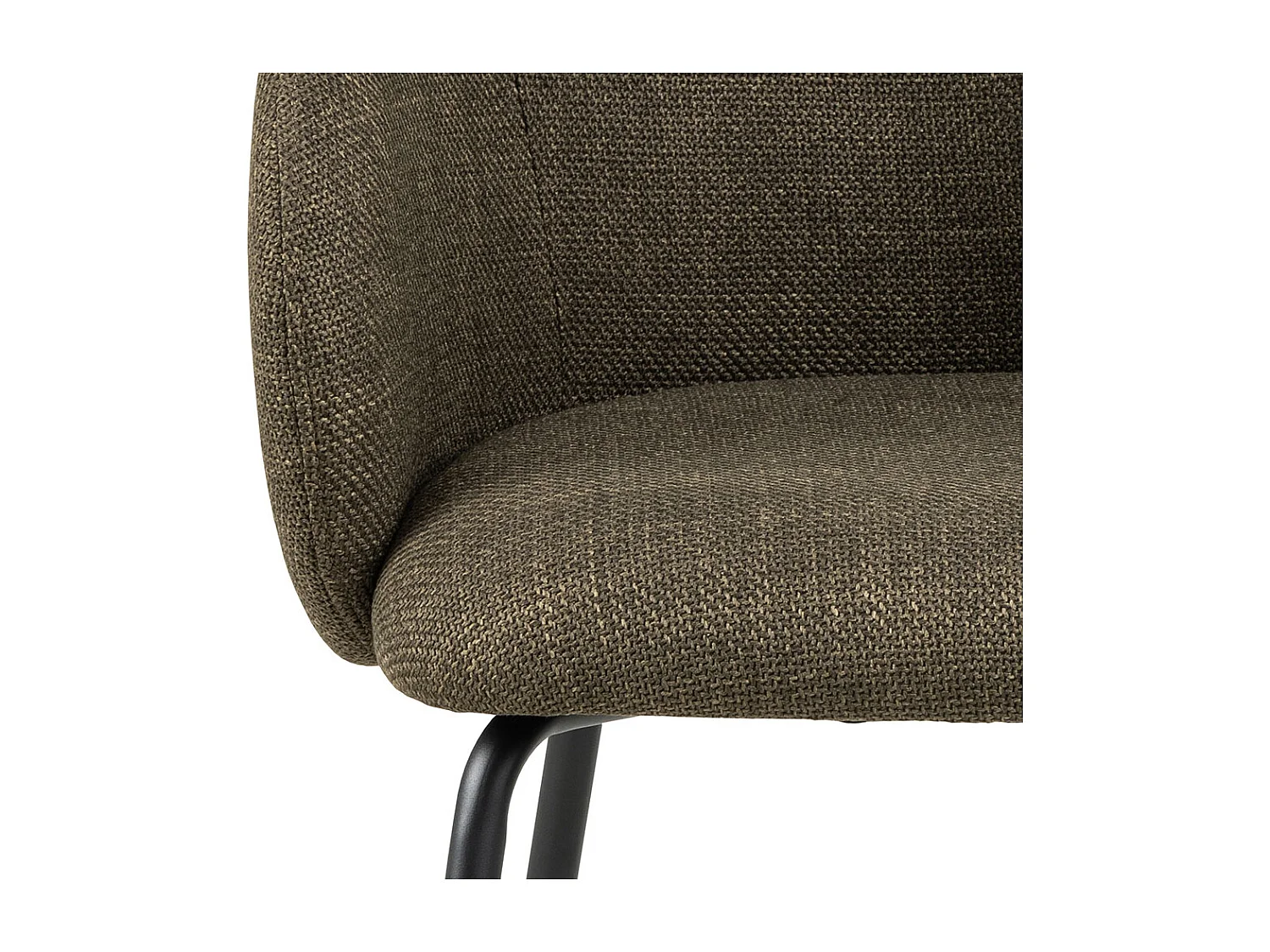 Eleanor chaise de salle à manger avec accoudoirs tissu vert.