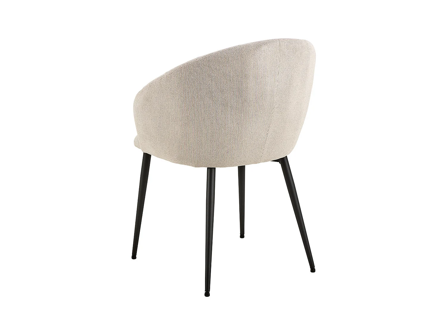 Daniella chaise de salle à manger avec accoudoirs tissu beige.