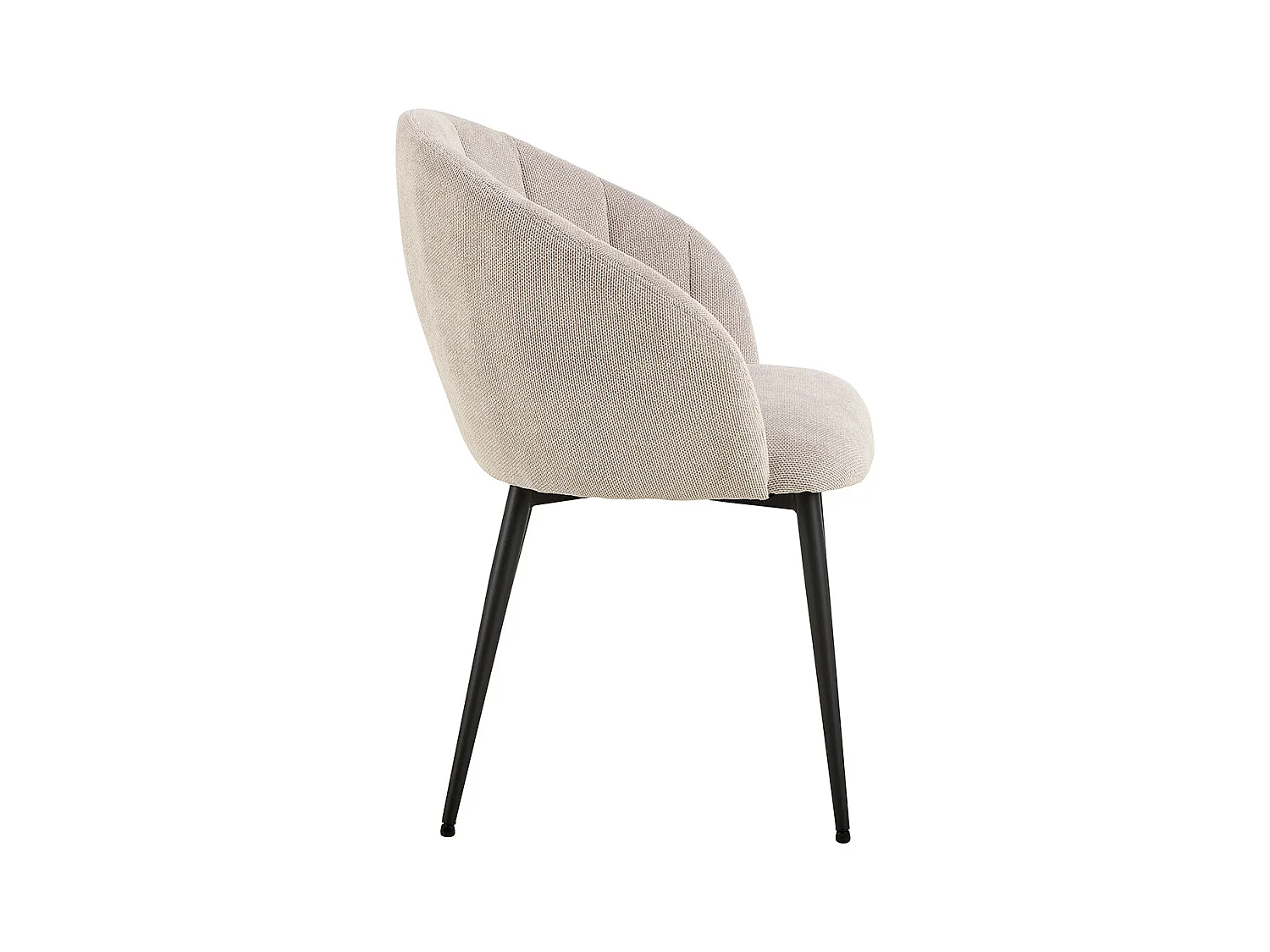 Daniella chaise de salle à manger avec accoudoirs tissu beige.