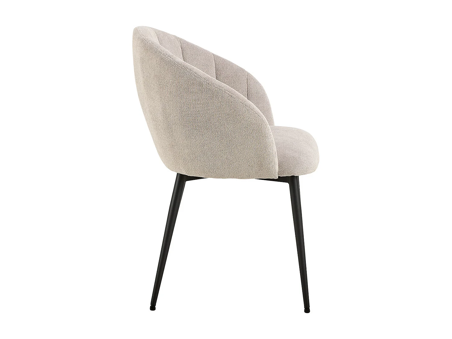 Daniella Esszimmerstuhl Mit Armlehnen Stoff beige.