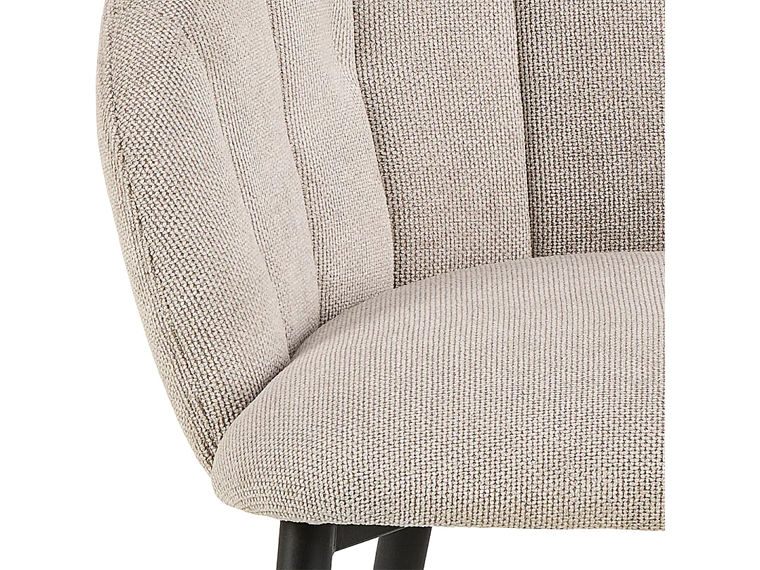 Daniella Esszimmerstuhl Mit Armlehnen Stoff beige.