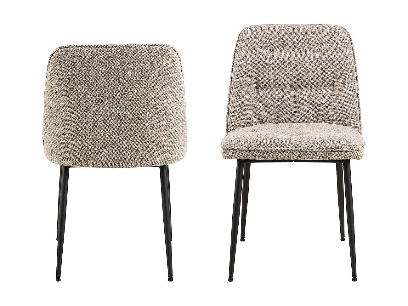 Solara eetkamerstoel bouclé beige.