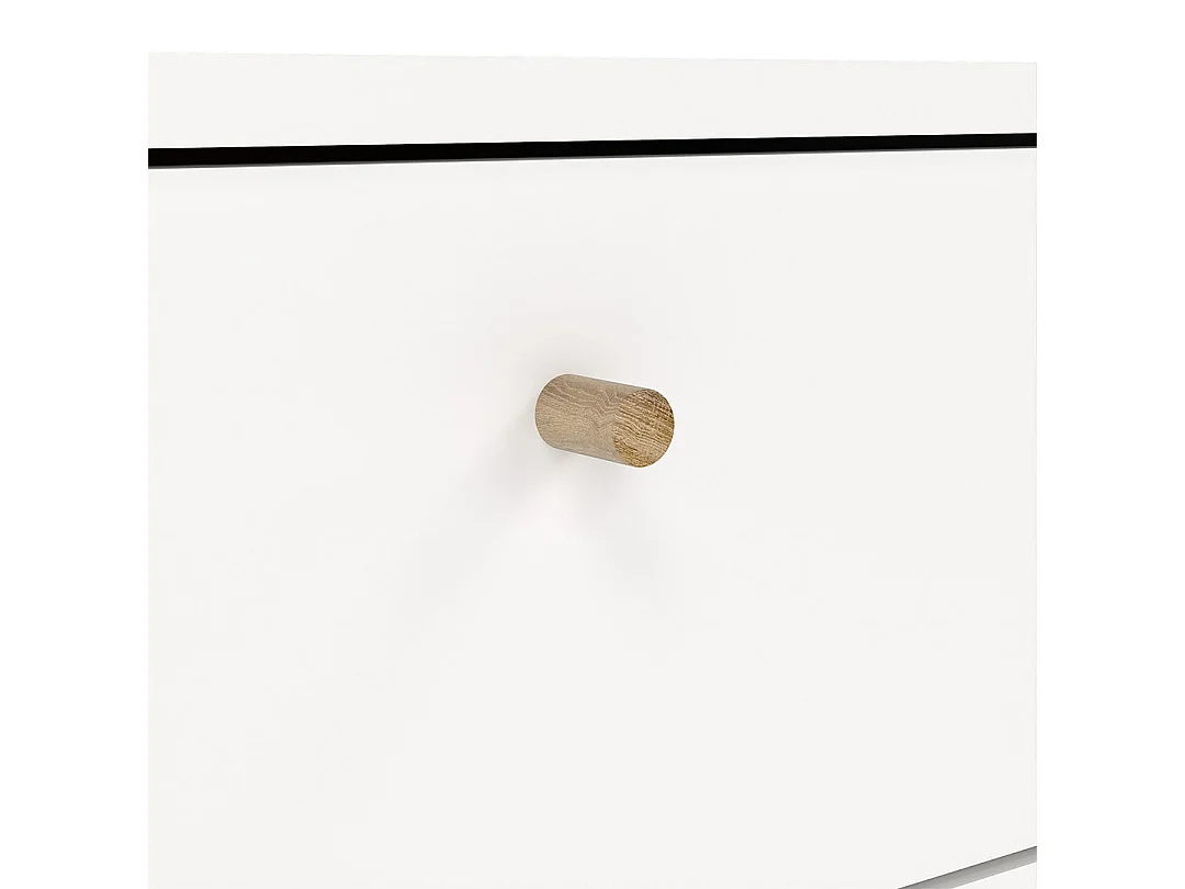 Bodo Nachttisch 1 Tür, 1 Schublade weiß.