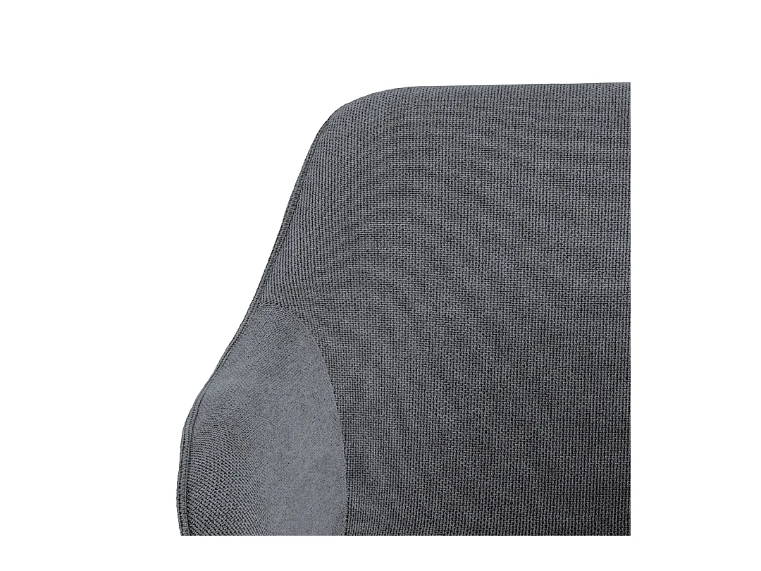 Clara chaise de salle à manger avec accoudoirs tissu gris.