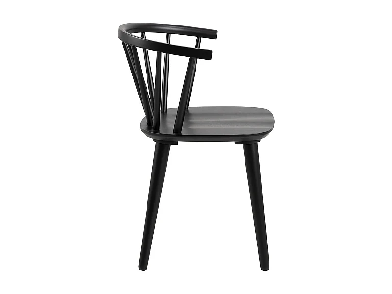 Sedia da pranzo Ida in legno nero.
