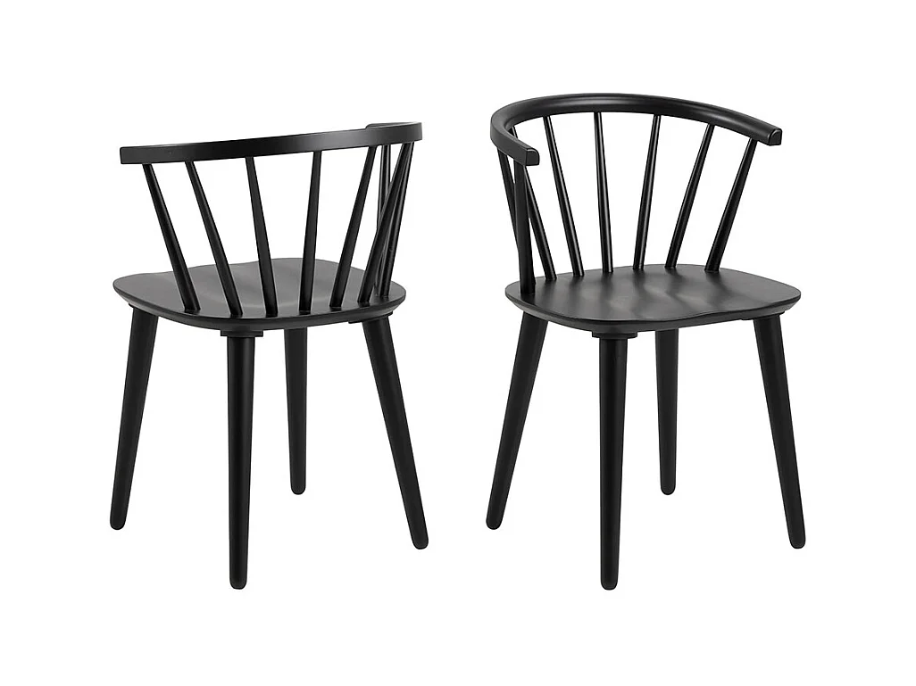 Ida chaise de salle à manger bois noire.