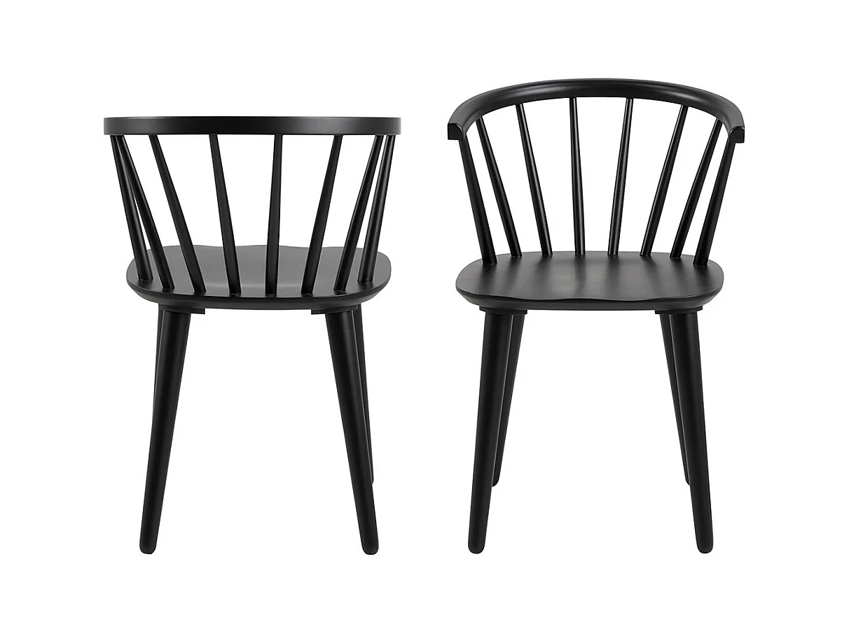 Ida chaise de salle à manger bois noire.