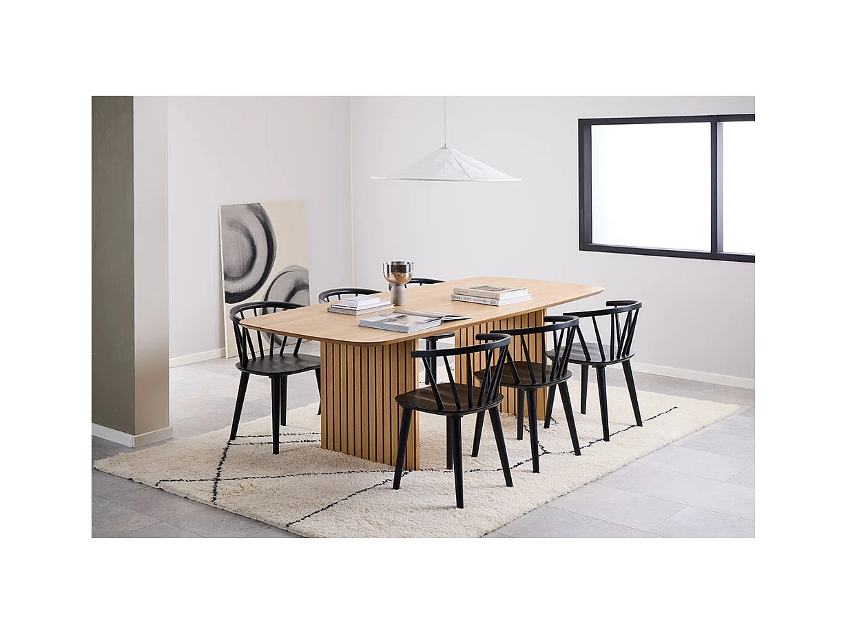 Ida chaise de salle à manger bois noire.