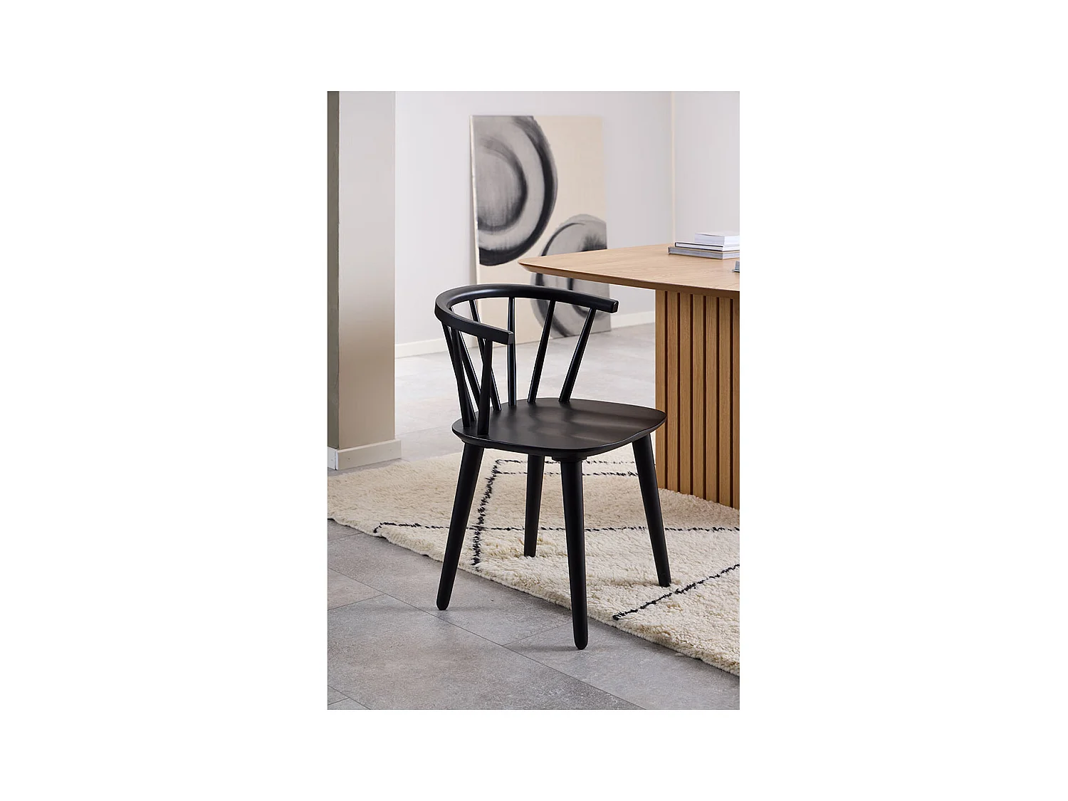Ida chaise de salle à manger bois noire.