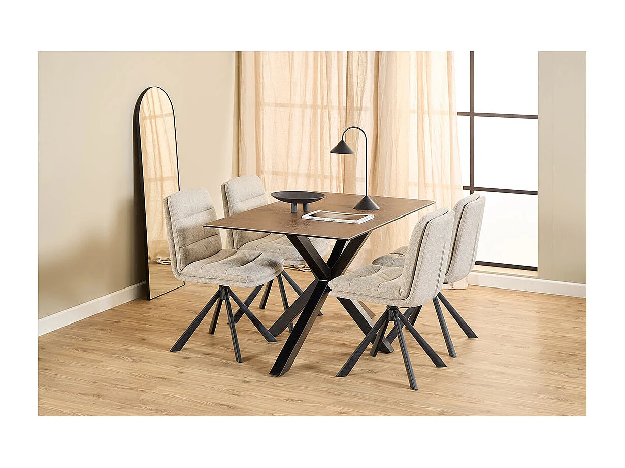 Dean Esszimmerstuhl Stoff beige.