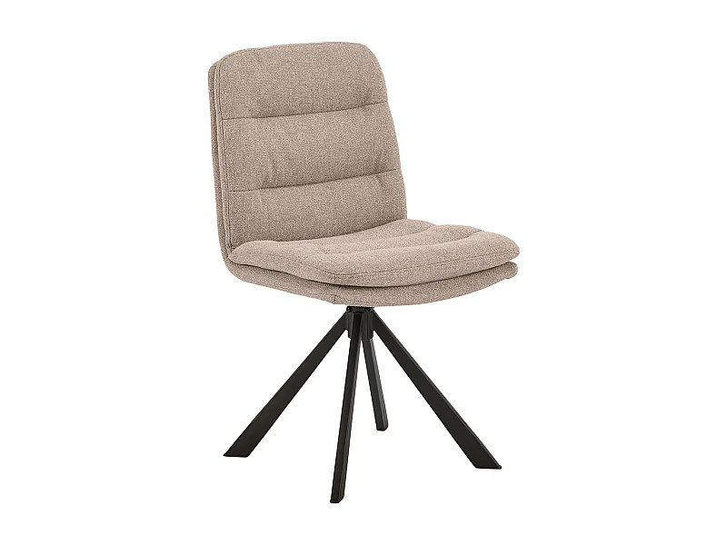 Dean chaise de salle à manger tissu beige.