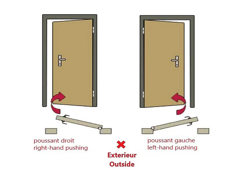 Porte d'entrée en aluminium PASSIVE ALU G3 90 cm anthracite - Poussant: Droit