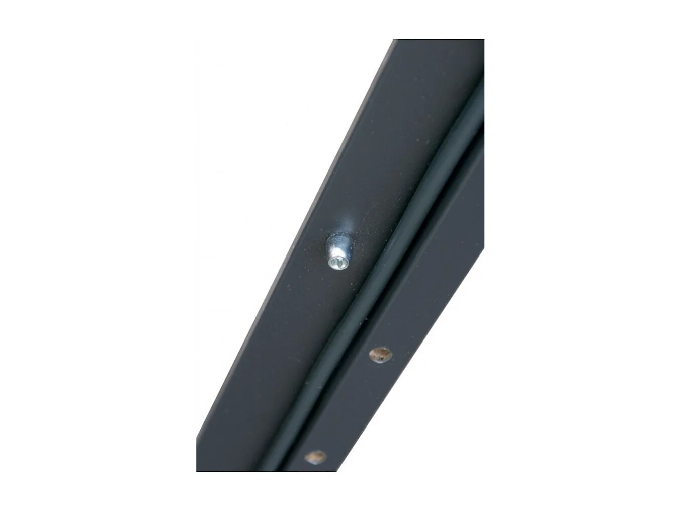 Porte d'entrée CANCUN 80 cm en acier inoxydable - Couleur: Anthracite - Poignée et serrure : Sans - Poussant: Gauche