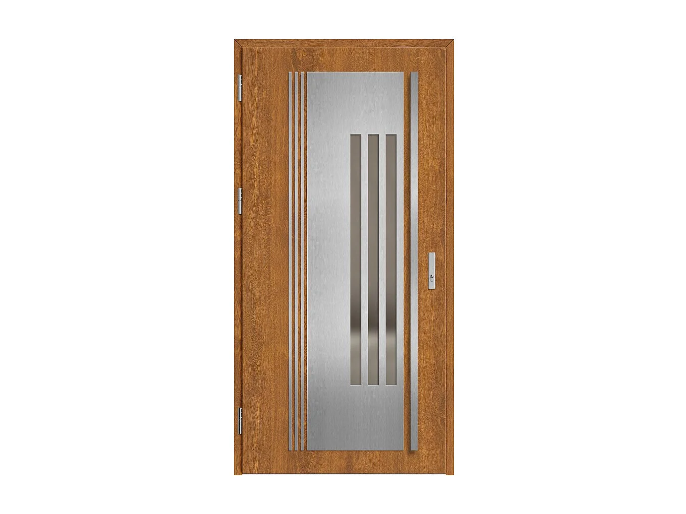 Porte d'entrée en acier avec cadre en aluminium MURTER 6 90*200 -100*200 cm - Poussant: Gauche - Dimensions: 90 cm