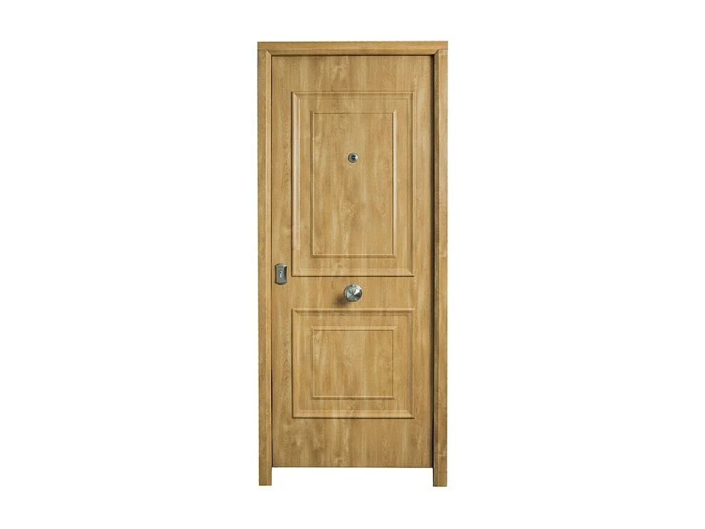 Porte d'entrée CAIRO 80 cm 45 mm en acier - Poignée et serrure : Sans - Sens d'ouverture: Poussant droit