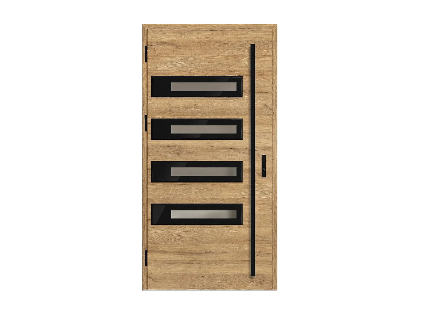 Porte d'entrée en acier avec cadre en aluminium SION 1 90*200 -100*200 cm - Poussant: Gauche - Dimensions: 100 cm