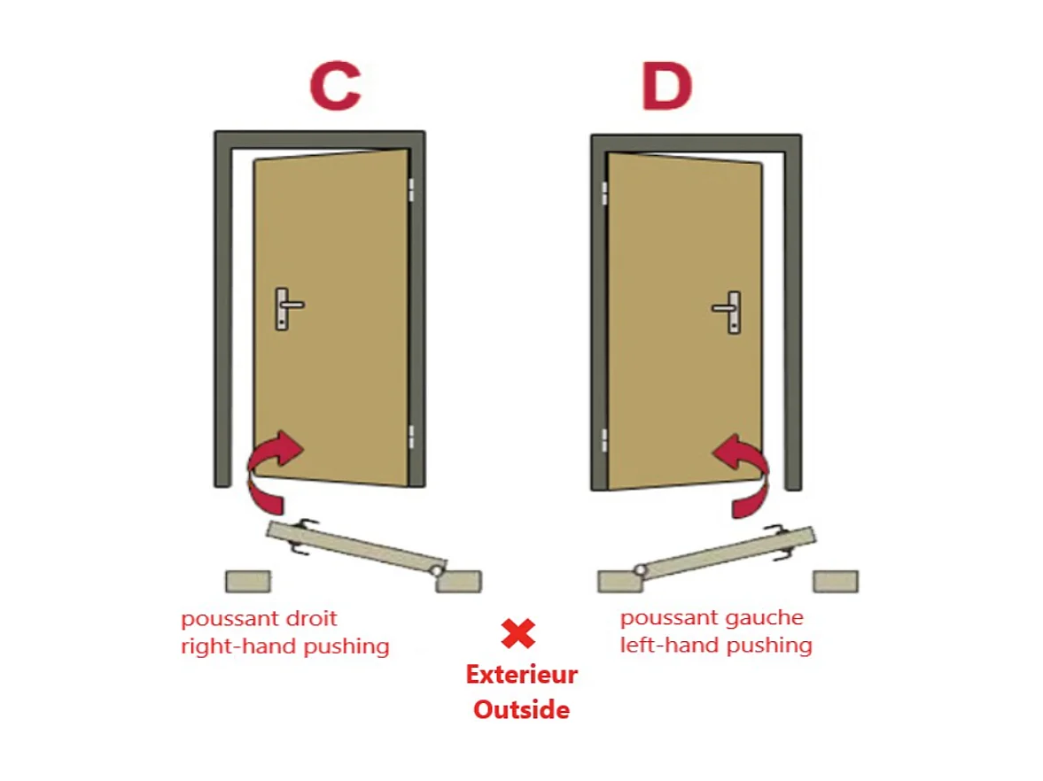 Porte d'entrée SWING 90 cm en acier inoxydable - Couleur: Anthracite - Poignée et serrure : Sans - Poussant: Droit