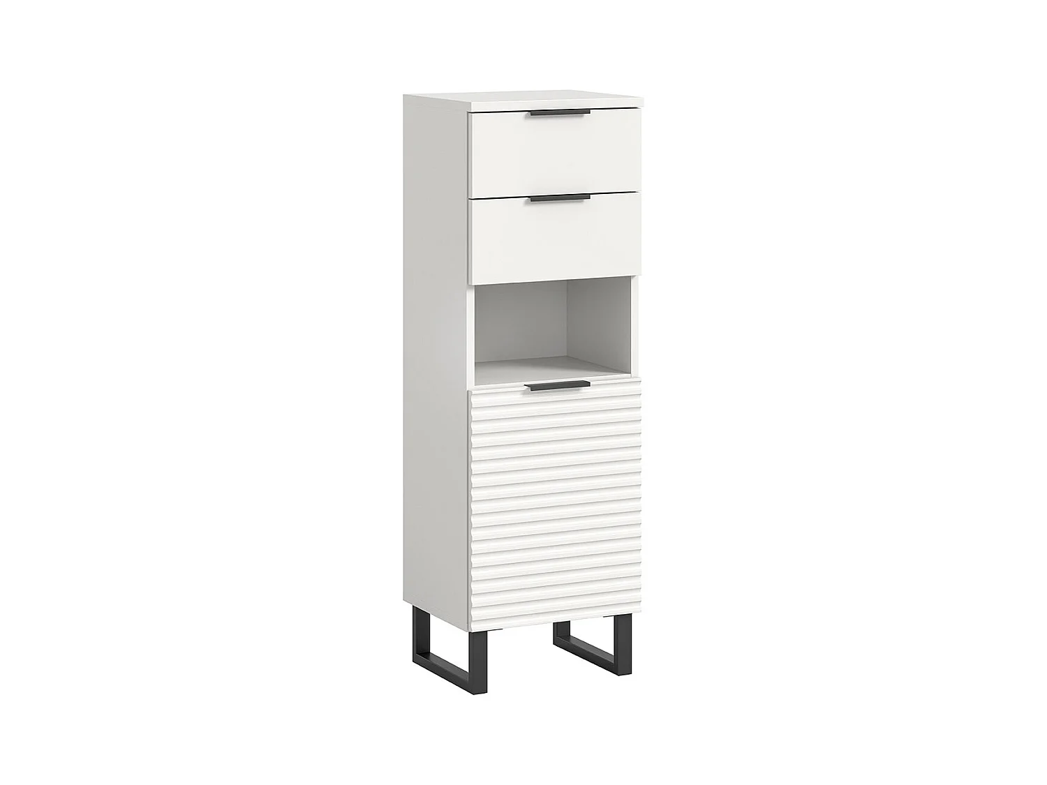 Mueble de baño Riff 2 cajones 1 puerta 1 compartimento blanco.