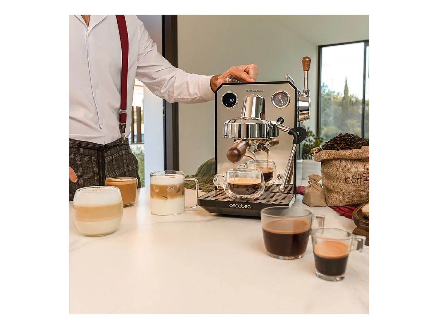 Cecotec Machine à café barista Baristeo Intima