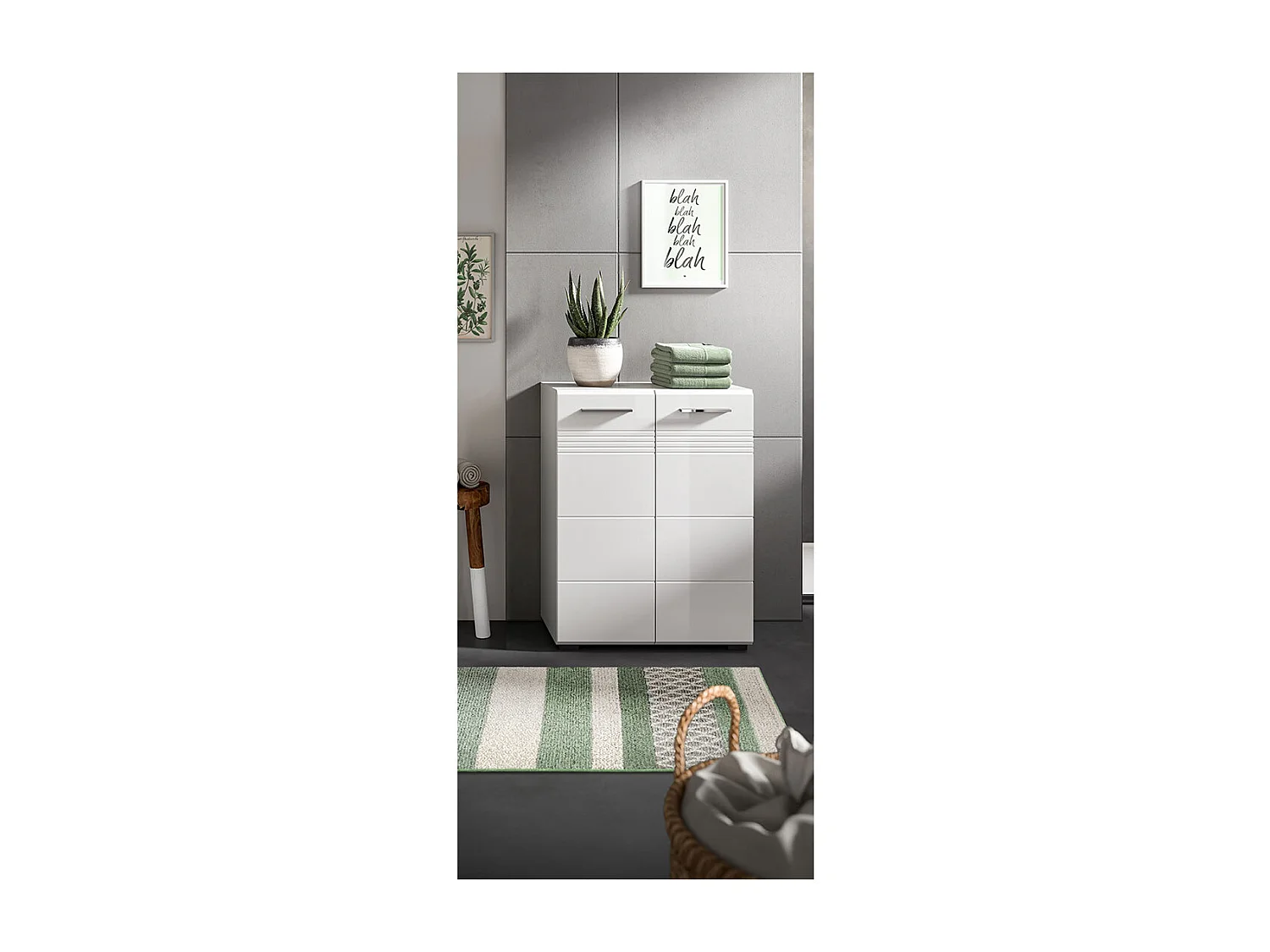 Bañera Copa 2 puertas blanco alto brillo.