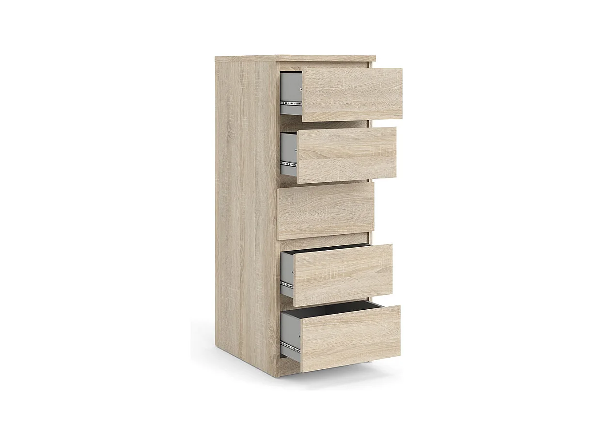 Noulan Kommode 5 Schubladen, Eichen Dekor.