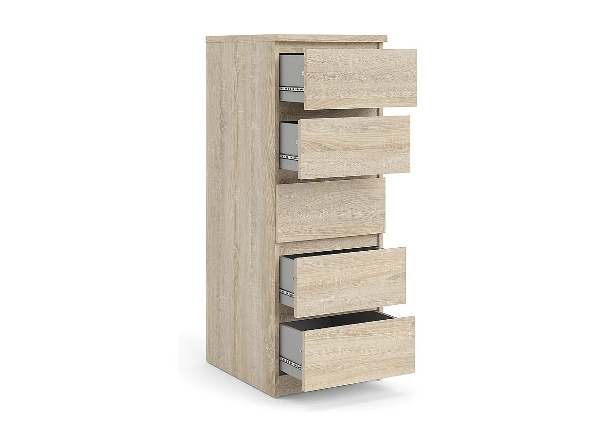 Noulan Kommode 5 Schubladen, Eichen Dekor.