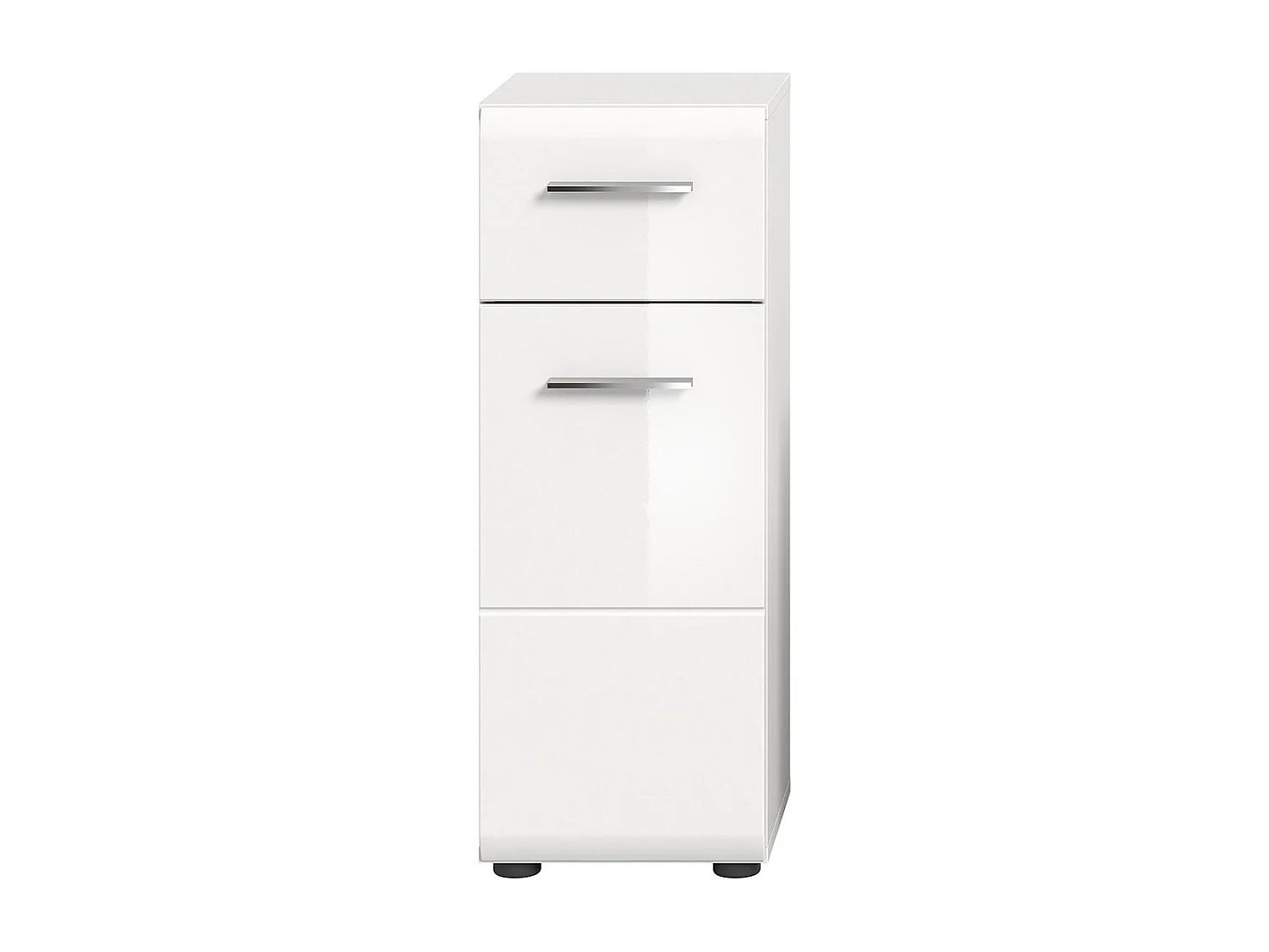 Mueble baño de hielo 1 cajón 1 puerta blanco alto brillo.