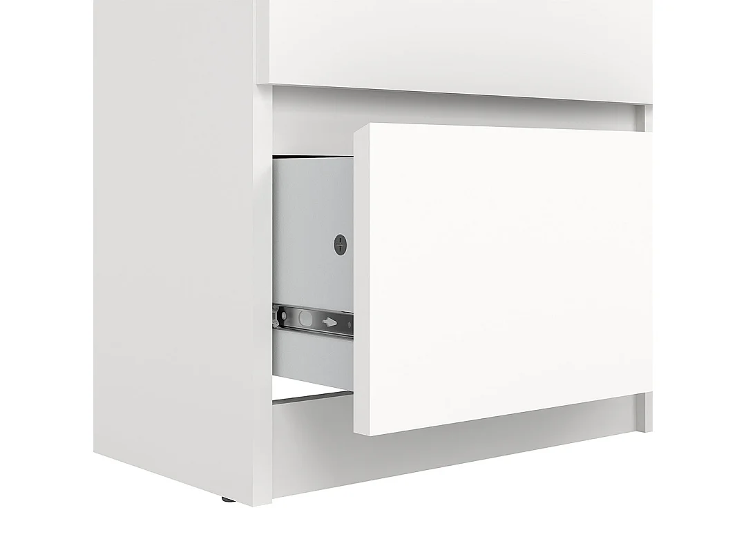 Naia Kommode 5 Schubladen weiß.