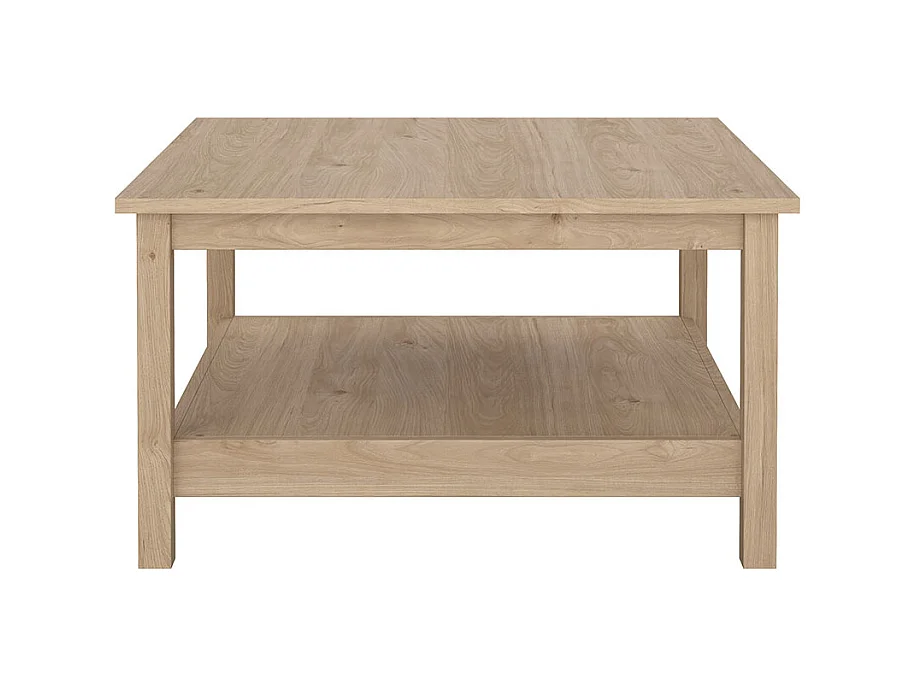 Mesa de centro Madrid 1 estante decoración roble.