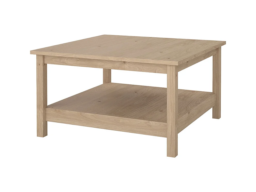 Mesa de centro Madrid 1 estante decoración roble.