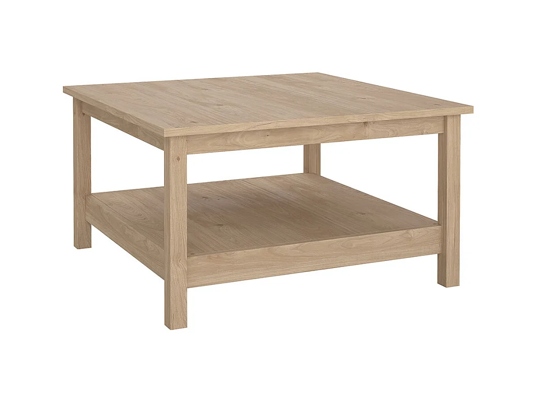 Mesa de centro Madrid 1 estante decoración roble.