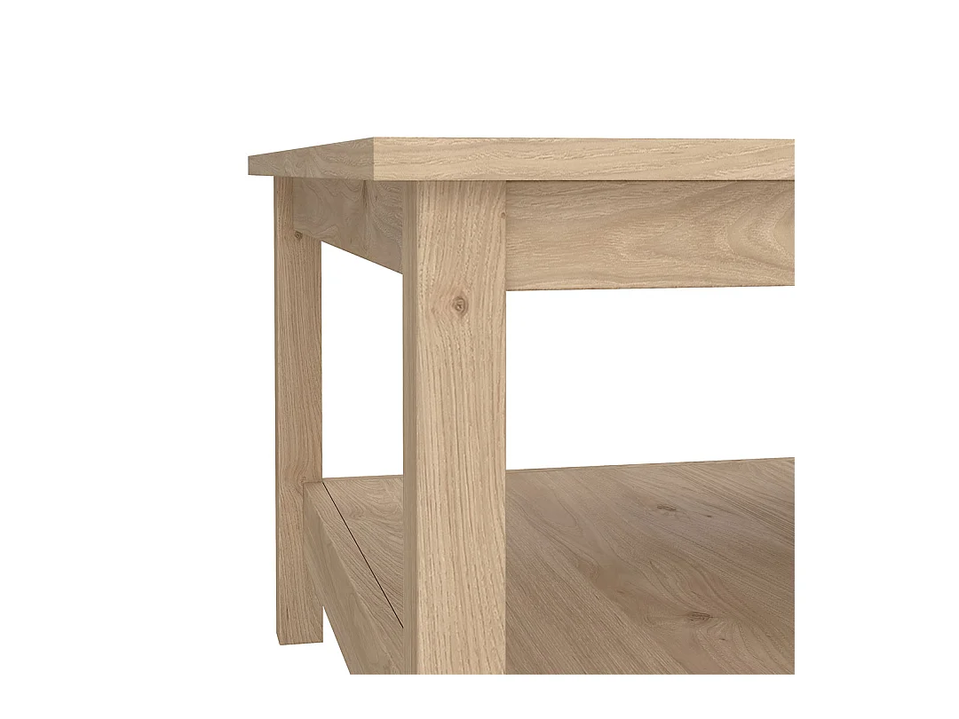 Mesa de centro Madrid 1 estante decoración roble.