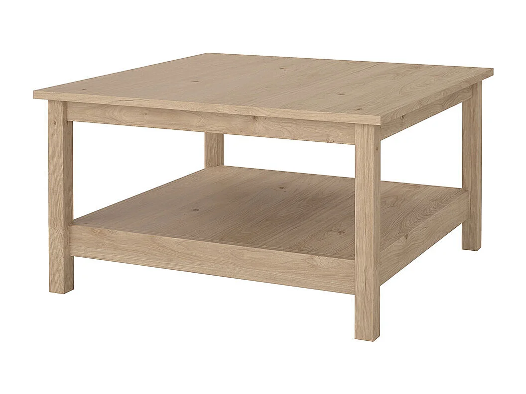 Mesa de centro Madrid 1 estante decoración roble.